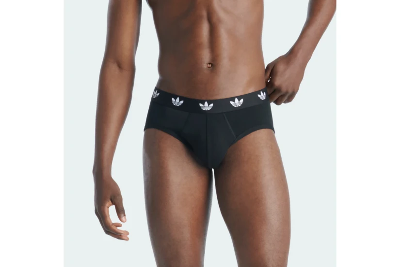 Adidas Originals Brief Ανδρικά Εσώρουχα Σλιπ Μαύρα 3 Τεμάχια