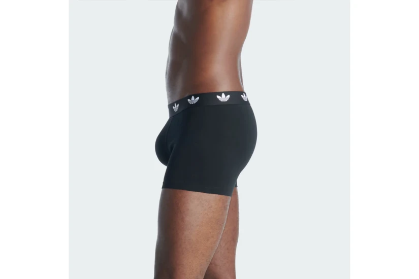Adidas Originals Comfort Flex Cotton Ανδρικά Εσώρουχα Μπόξερ Μαύρα, Γκρι, Λευκά 3 Τεμάχια