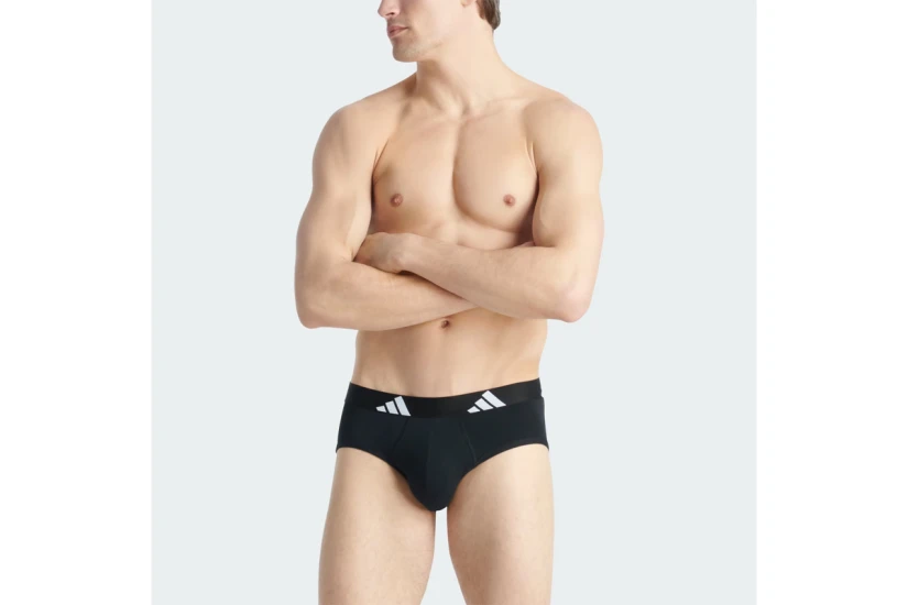 Adidas Performance Active Flex Cotton Ανδρικά Εσώρουχα Σλιπ 3 Τεμάχια