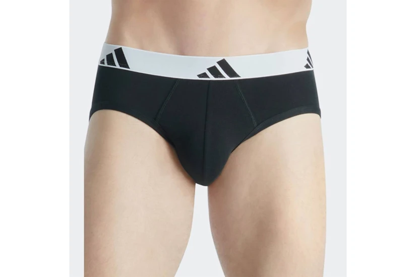 Adidas Performance Active Flex Cotton Ανδρικά Εσώρουχα Σλιπ Μαύρα, Λευκά 3 Τεμάχια