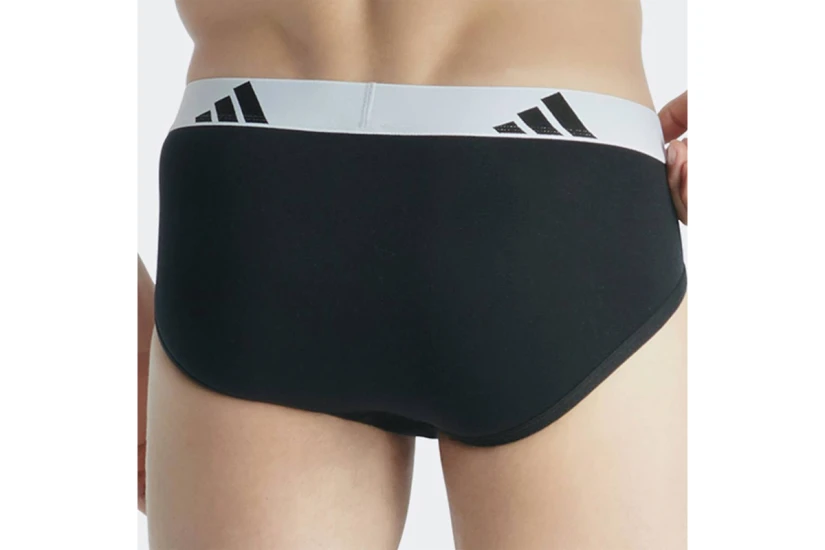 Adidas Performance Active Flex Cotton Ανδρικά Εσώρουχα Σλιπ Μαύρα, Λευκά 3 Τεμάχια