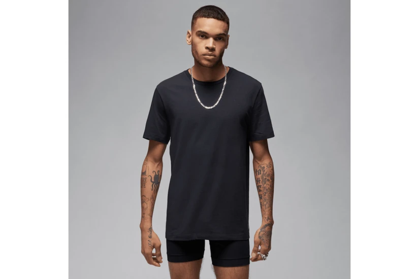 Jordan Flight Cotton Stretch Κοντομάνικο T-Shirt Μαύρο 2 Τεμάχια