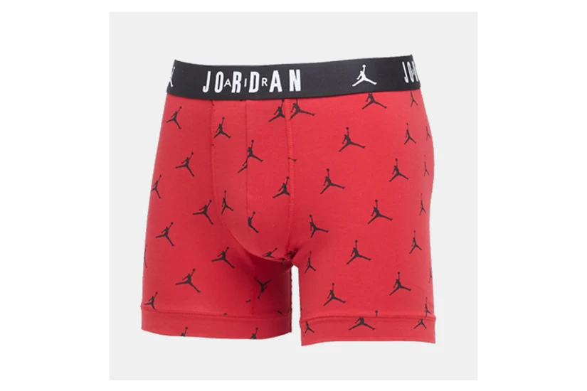 Jordan Flight Cotton Ανδρικά Εσώρουχα Μπόξερ Μαύρα, Γκρι, Κόκκινα 3 Τεμάχια