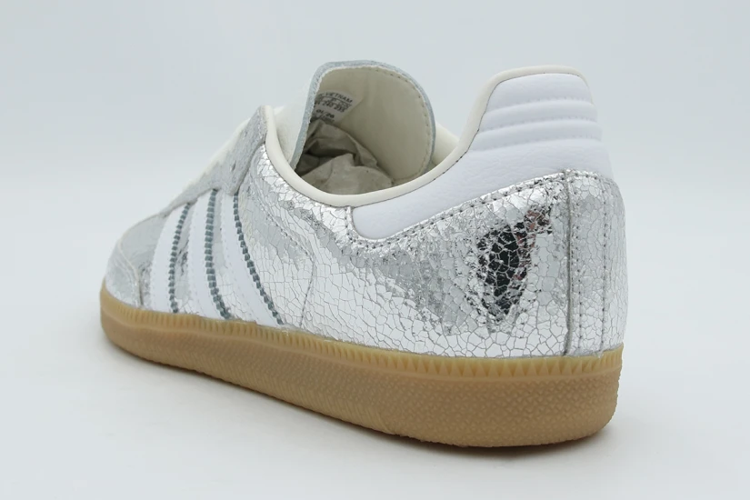 Adidas Originals Samba OG Γυναικεία Sneakers Ασημί, Λευκά