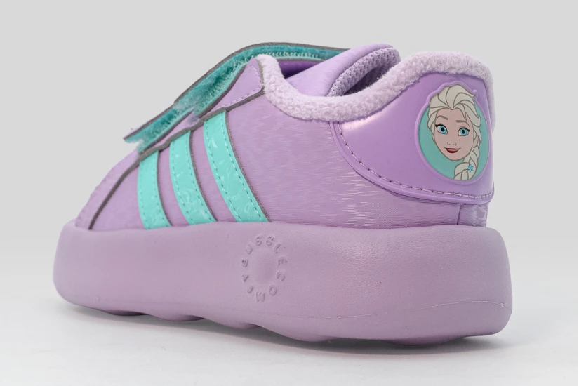 Adidas Disney Frozen Grand Court Βρεφικά Sneakers Λεβάντα, Τυρκουάζ