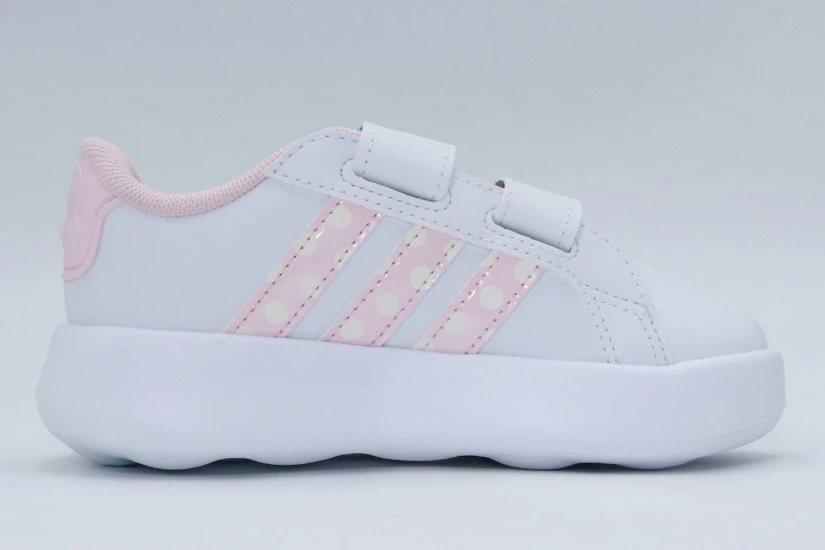 Adidas x Disney Minnie Mouse Grand Court Βρεφικά Sneakers Λευκά, Ροζ