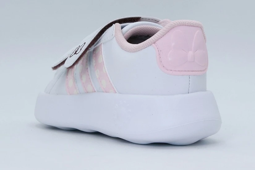 Adidas x Disney Minnie Mouse Grand Court Βρεφικά Sneakers Λευκά, Ροζ