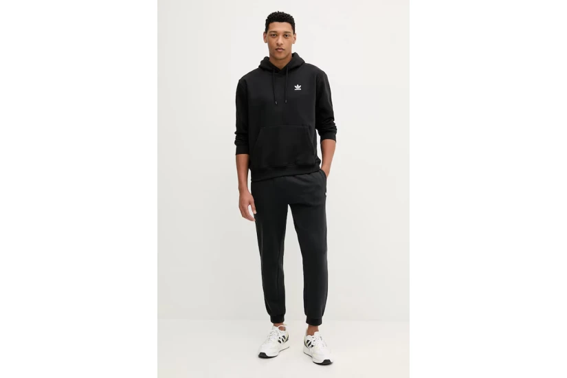 Adidas Originals Essentials Loose Ανδρικό Φούτερ Με Κουκούλα Μαύρο