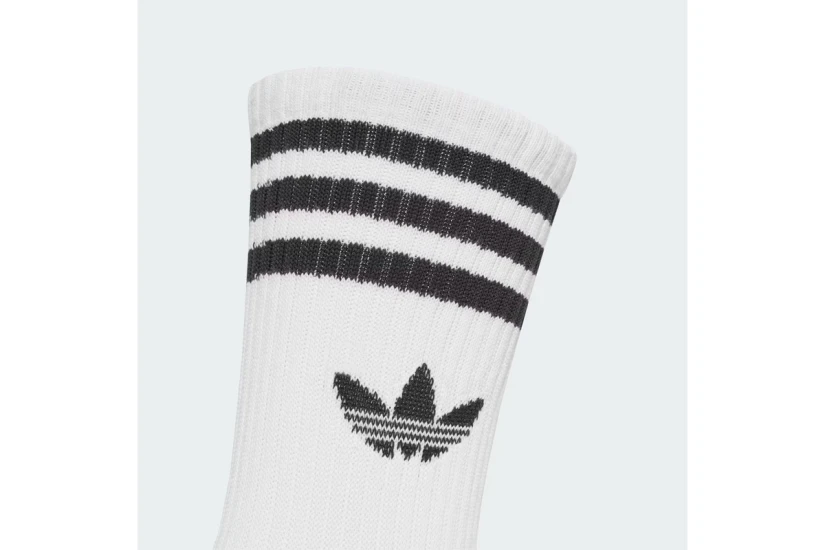 Adidas Originals 3-Stripes Ψηλές Κάλτσες Λευκές 3 Ζευγάρια