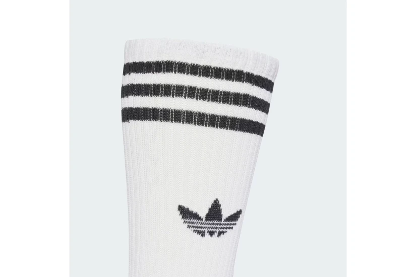 Adidas Originals 3-Stripes Ψηλές Κάλτσες Λευκές 3 Ζευγάρια