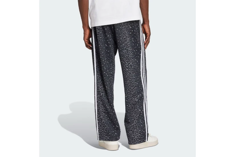 Adidas Originals Firebird Loose Leopard Ανδρικό Παντελόνι Φόρμας Μαύρο, Γκρι Σκούρο, Λευκό