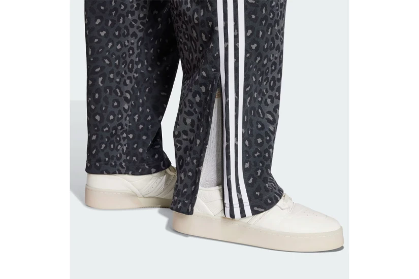 Adidas Originals Firebird Loose Leopard Ανδρικό Παντελόνι Φόρμας Μαύρο, Γκρι Σκούρο, Λευκό