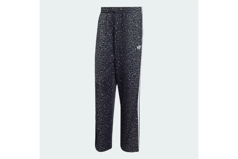 Adidas Originals Firebird Loose Leopard Ανδρικό Παντελόνι Φόρμας Μαύρο, Γκρι Σκούρο, Λευκό