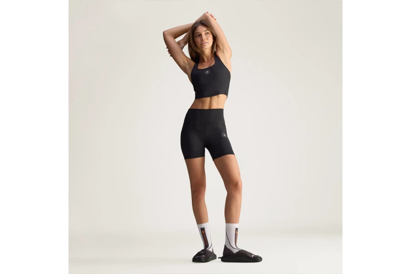 Adidas Performance by Stella McCartney Yoga Γυναικείο Crop Top Μαύρο