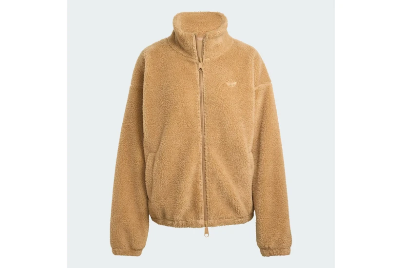 Adidas Originals Essentials Teddy Γυναικεία Ζακέτα Sherpa Κάμελ
