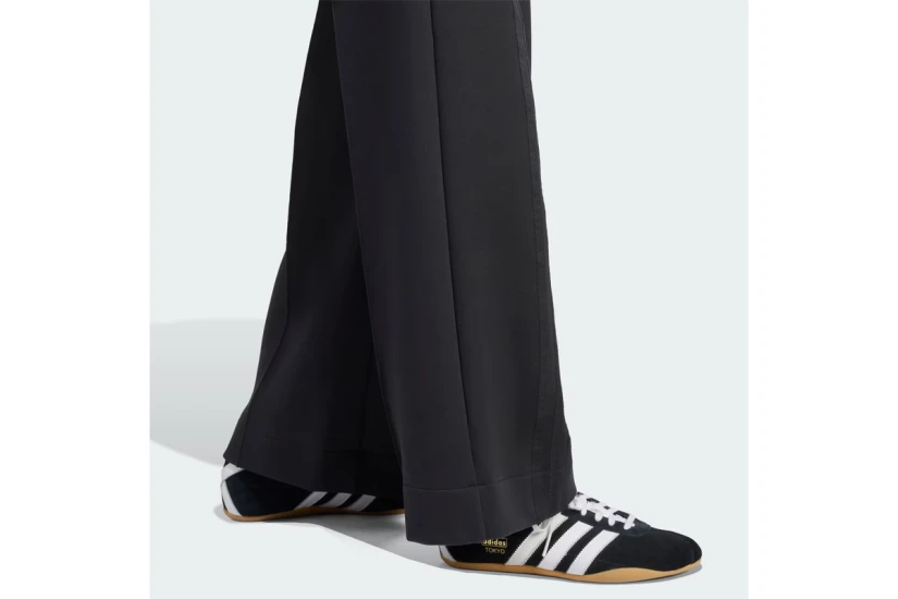 Adidas Originals Off Placed 3-Stripes Γυναικείο Παντελόνι Φόρμας Μαύρο