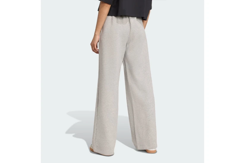 Adidas Originals Essentials Wide Leg Fleece Γυναικείο Παντελόνι Φόρμας Γκρι