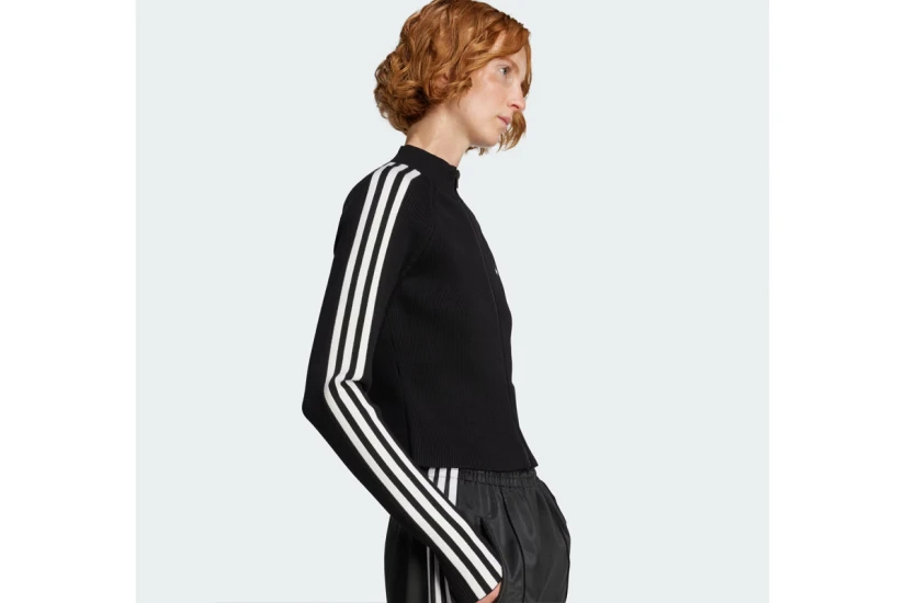 Adidas Originals Adicolor 3-Stripes Γυναικεία Ζακέτα Μαύρη