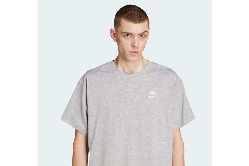 Adidas Originals Trefoil Essentials Ανδρικό Κοντομάνικο T-Shirt Γκρι