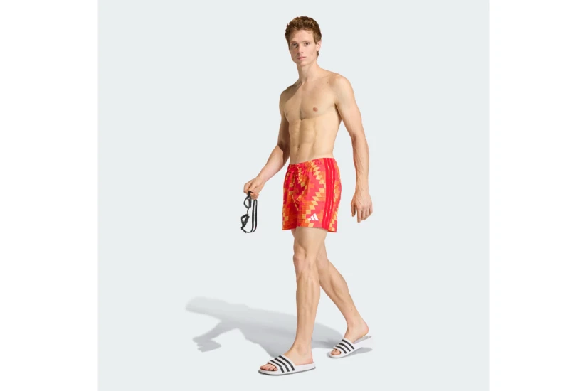 Adidas Performance Soccer-Inspired Graphic Ανδρικό Μαγιό Σορτς Κόκκινο, Πορτοκαλί, Κίτρινο, Λευκό