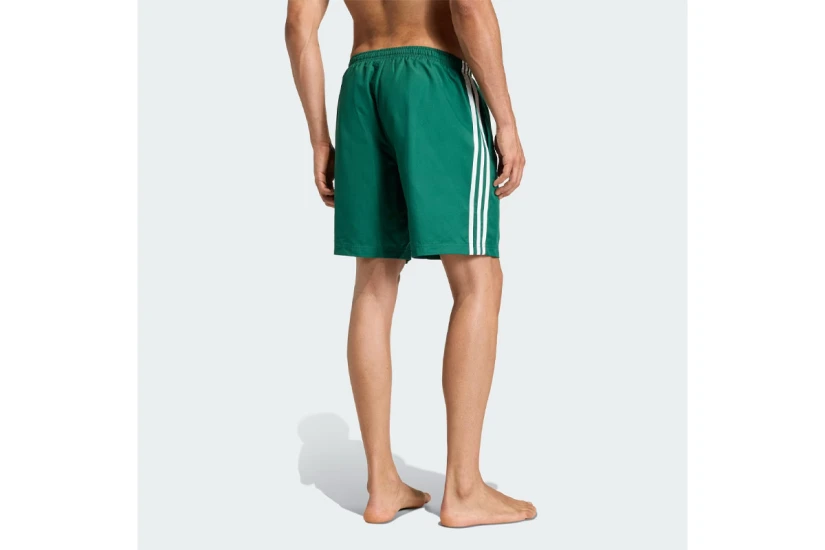 Adidas Originals Adicolor 3-Stripes Ανδρικό Μαγιό Σορτς Κυπαρισσί, Λευκό