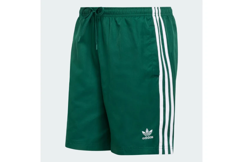 Adidas Originals Adicolor 3-Stripes Ανδρικό Μαγιό Σορτς Κυπαρισσί, Λευκό