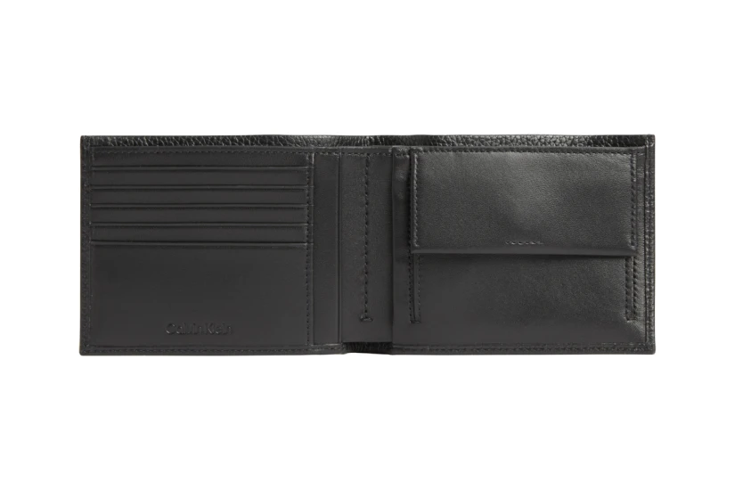 Calvin Klein Leather Rfid Billfold Ανδρικό Πορτοφόλι Μαύρο