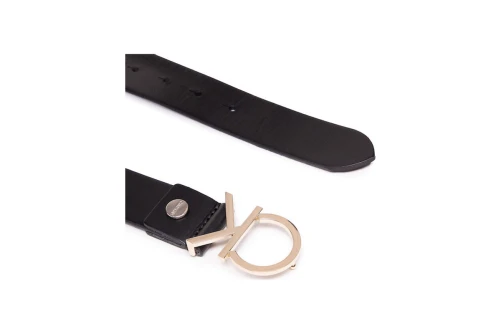 Calvin Klein Leather Logo Ζώνη Casual (K60K602141 910)