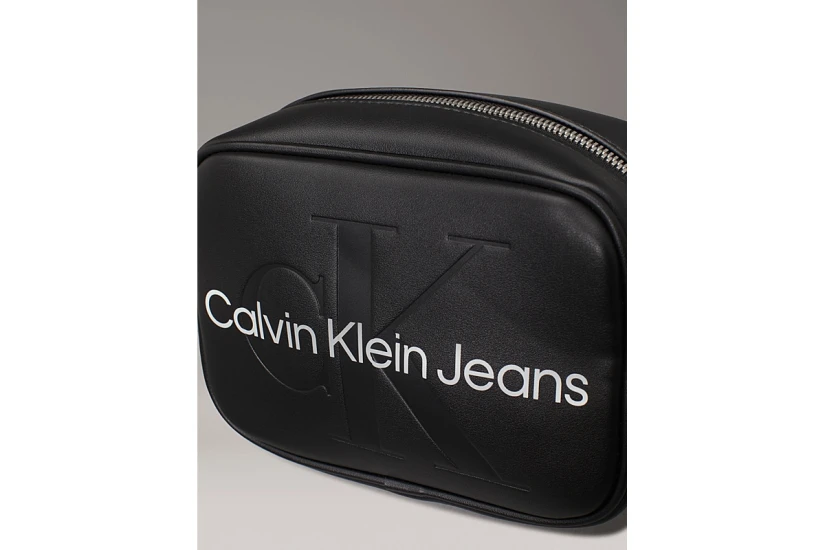 Calvin Klein Camera Bag Τσαντάκι Χιαστί - Ώμου Μαύρο, Λευκό
