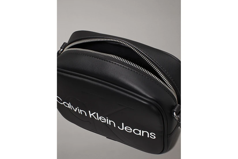 Calvin Klein Camera Bag Τσαντάκι Χιαστί - Ώμου Μαύρο, Λευκό