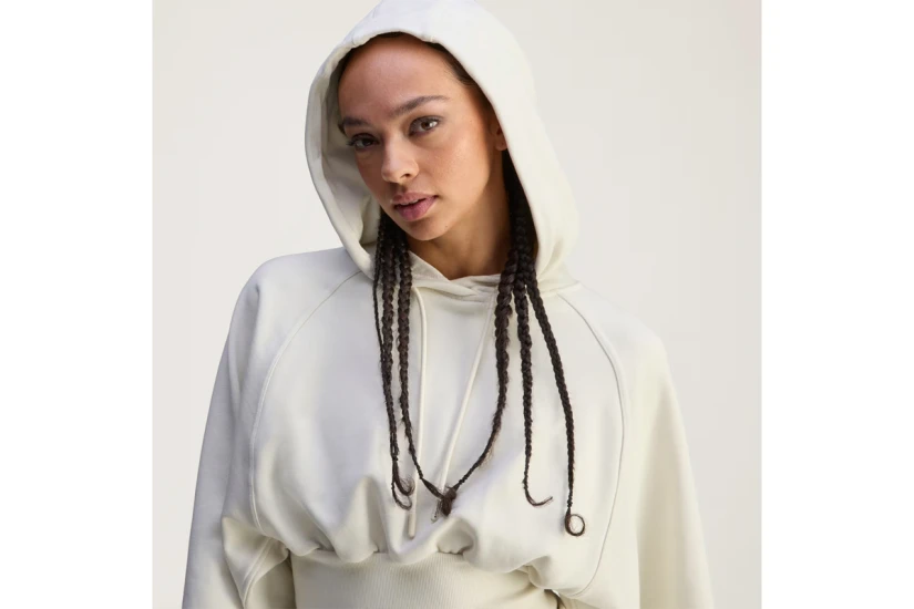 Adidas by Stella McCartney Γυναικείο Φούτερ με Κουκούλα Εκρού