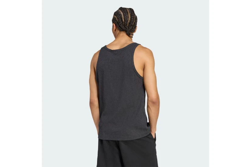 Adidas Originals Trefoil Essentials Ανδρική Αμάνικη Μπλούζα Μαύρη, Λευκή