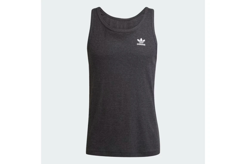 Adidas Originals Trefoil Essentials Ανδρική Αμάνικη Μπλούζα Μαύρη, Λευκή