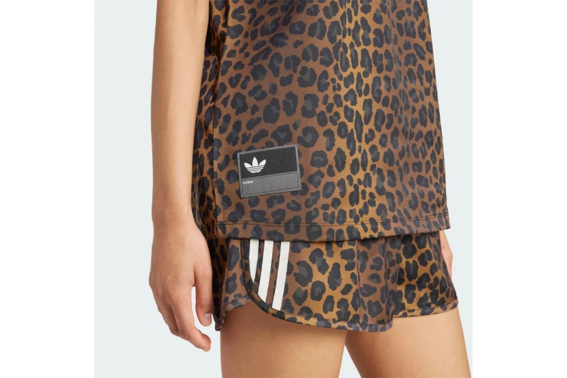 Adidas Originals Satin Jersey Γυναικείο Κοντομάνικο T-Shirt Μαύρο, Καφέ, Εκρού