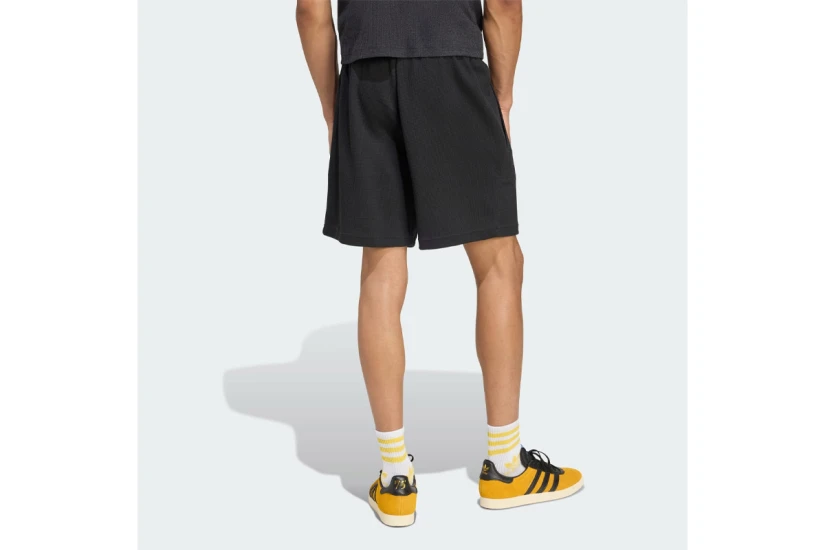 Adidas Originals Trefoil Essentials Waffle Ανδρική Αθλητική Βερμούδα Μαύρη