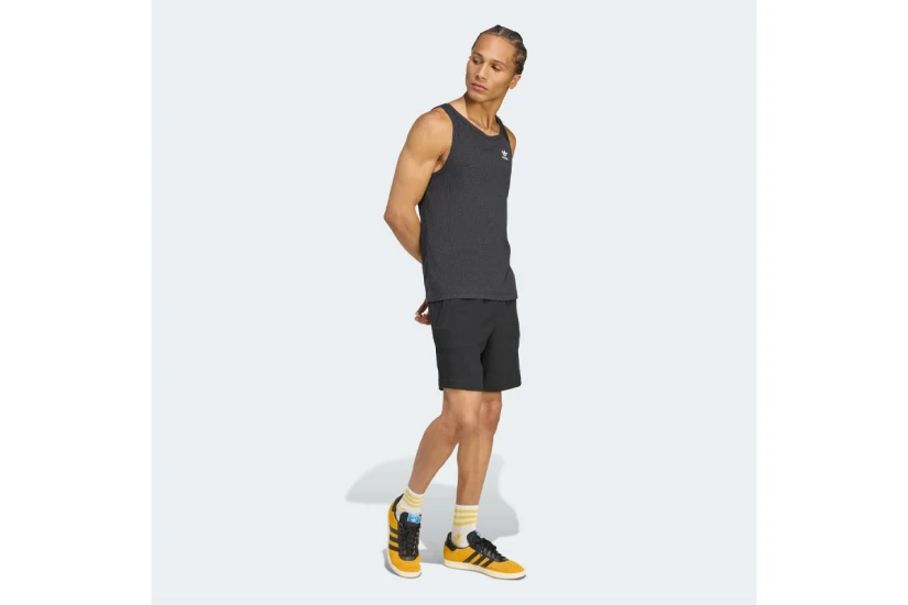 Adidas Originals Trefoil Essentials Waffle Ανδρική Αθλητική Βερμούδα Μαύρη