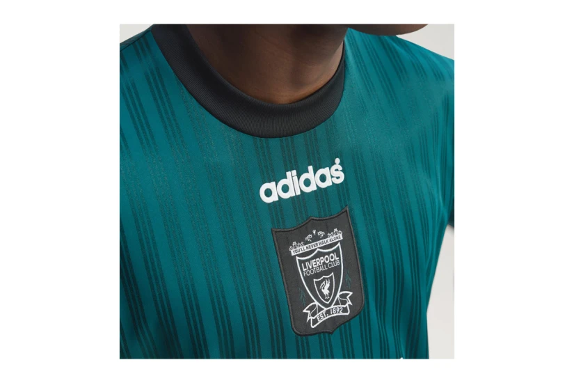 Adidas Originals Liverpool FC 95 Ανδρικό Κοντομάνικο T-Shirt Πετρόλ, Λευκό, Μαύρο