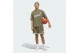 Adidas Originals Basketball Ανδρική Αθλητική Βερμούδα Λαδί, Εκρού