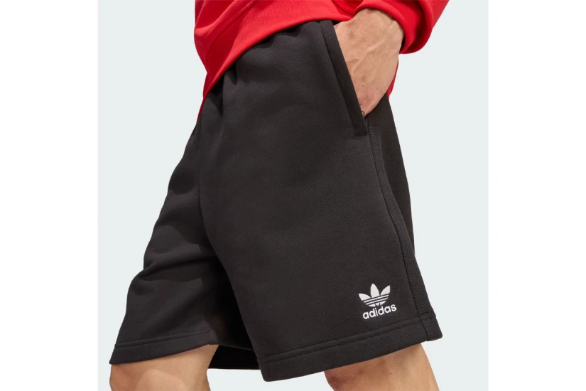 Adidas Originals Trefoil Essentials Fleece Ανδρική Αθλητική Βερμούδα Μαύρη