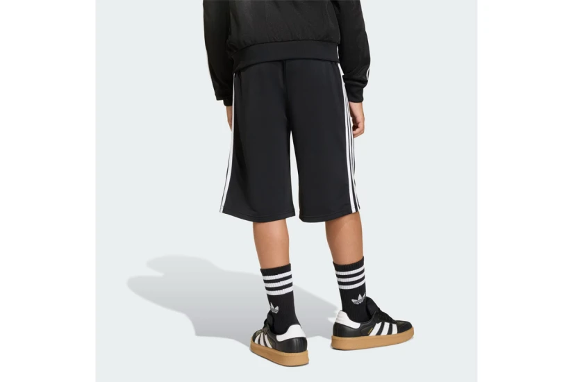 Adidas Originals Firebird Adicolor Αθλητική Βερμούδα Μαύρη, Λευκή