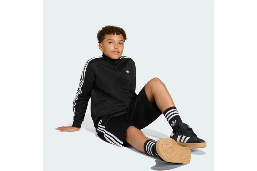 Adidas Originals Firebird Adicolor Αθλητική Βερμούδα Μαύρη, Λευκή