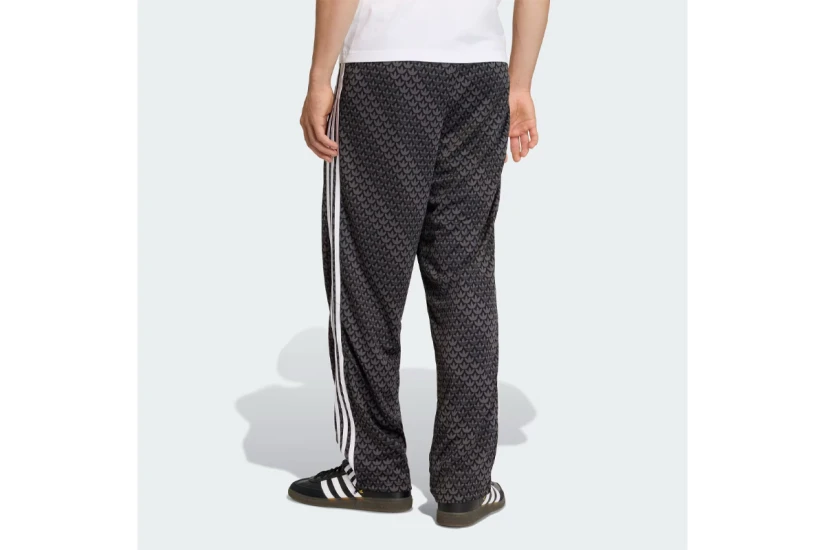 Adidas Originals Firebird Loose Monogram Ανδρικό Παντελόνι Φόρμας Μαύρο, Γκρι Σκούρο, Λευκό