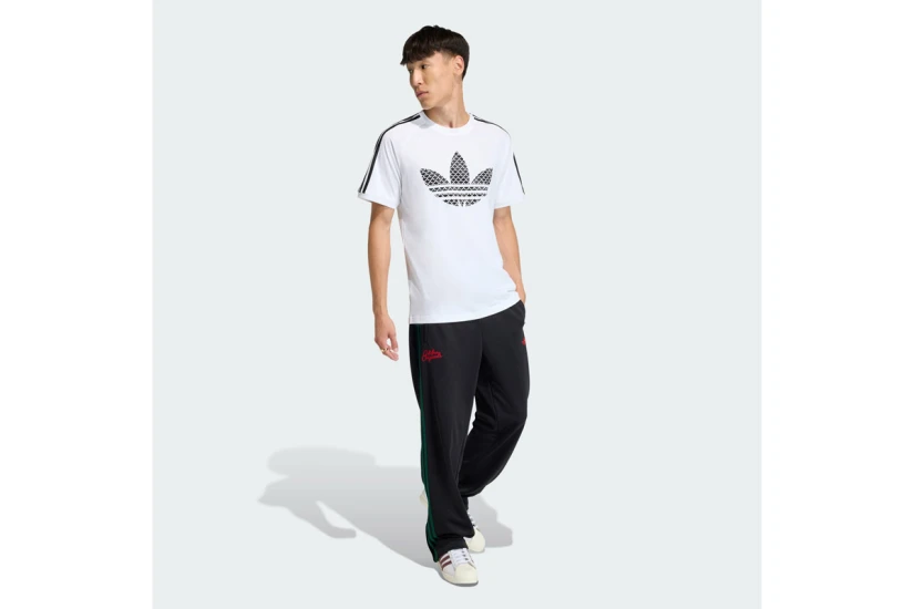 Adidas Originals Monogram Infill 3-Stripes Ανδρικό Κοντομάνικο T-Shirt Λευκό, Μαύρο