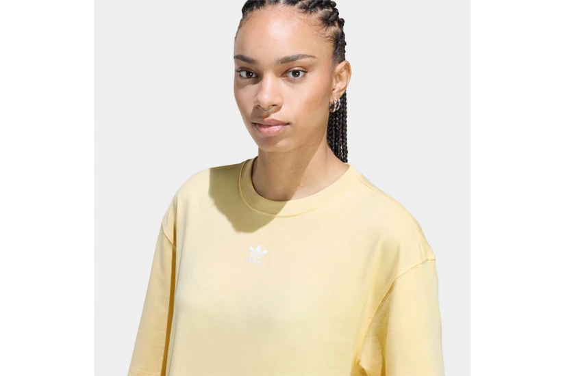 Adidas Originals Essentials Boyfriend Γυναικείο Κοντομάνικο T-Shirt Κίτρινο