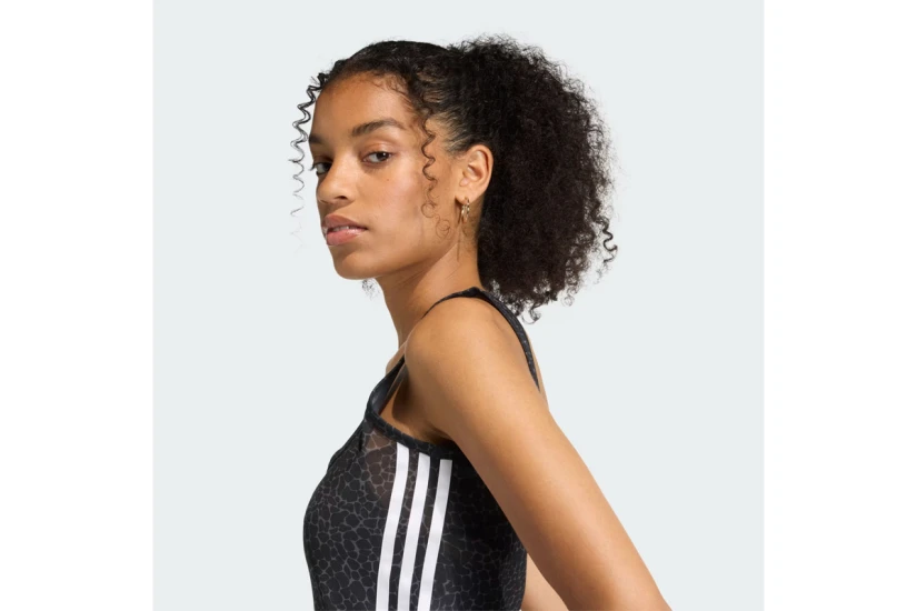 Adidas Originals Aop Γυναικεία Αμάνικη Μπλούζα Μαύρη, Γκρι Σκούρο, Λευκή
