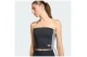 Adidas Originals 3-Stripes Γυναικείο Αμάνικο Tube Top Μαύρο, Λευκό