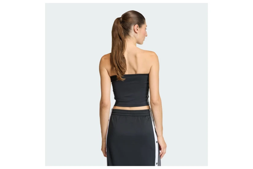 Adidas Originals 3-Stripes Γυναικείο Αμάνικο Tube Top Μαύρο, Λευκό