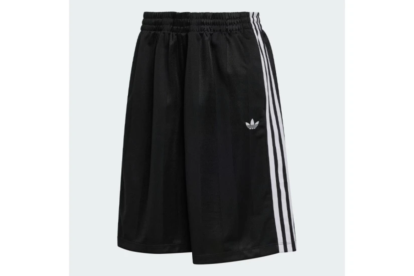 Adidas Originals 3-Stripes Jacquard Jorts Γυναικεία Αθλητική Βερμούδα Μαύρη, Λευκή