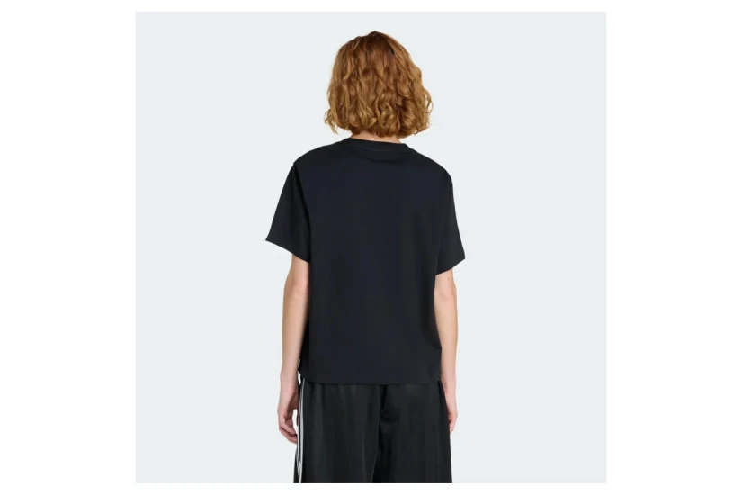 Adidas Originals Trefoil Boxy Γυναικείο Κοντομάνικο T-Shirt Μαύρο, Λευκό