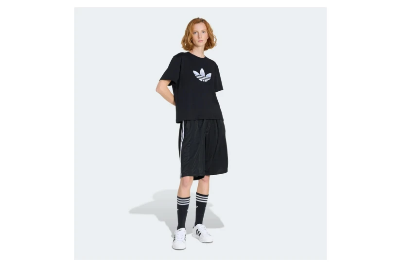 Adidas Originals Trefoil Boxy Γυναικείο Κοντομάνικο T-Shirt Μαύρο, Λευκό